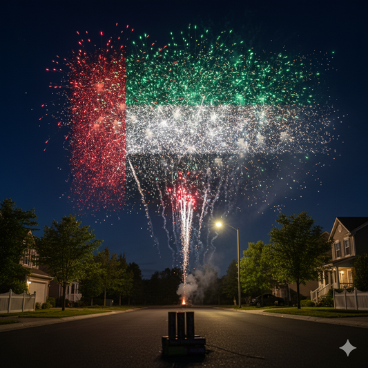 K-010 - Choose your Flag - Aerial Fireworks Display Flag of Any Country