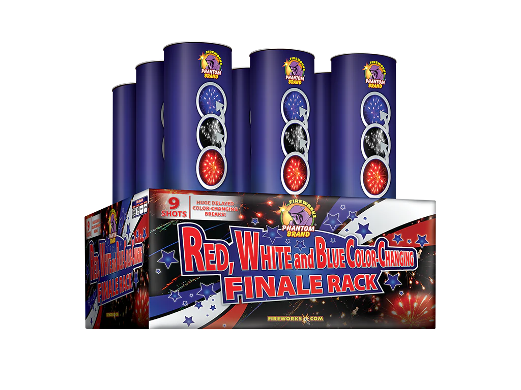 G-669 - Red, White And Blue Color Changing Finale Rack