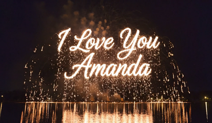 K-030 - Choose your Text - Aerial Fireworks Display of your Selected Text