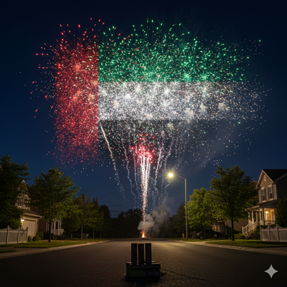 K-010 - Choose your Flag - Aerial Fireworks Display Flag of Any Country