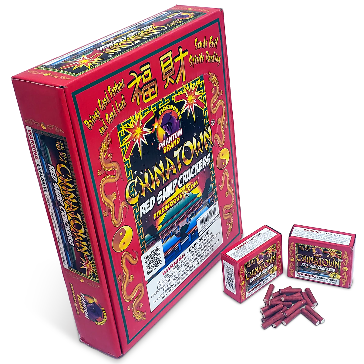 I-017A - Chinatown Red Snap Crackers, 20 pieces per box