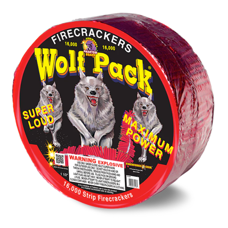 F-019F - Wolf Pack Firecrackers, 16,000 Count Strip